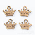 Zinc Alloy Crown Charm Pendant No.024915 for DIY Necklace Bracelet Jewelry Making view 2