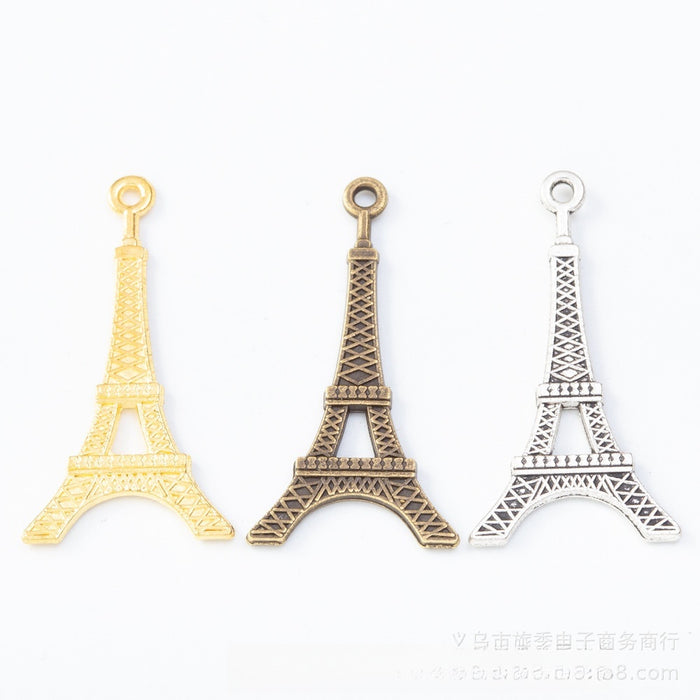 Zinc Alloy Eiffel Tower Charm Pendant No.829247 for DIY Necklace Bracelet Jewelry Making