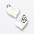 Zinc Alloy Heart Charm Pendant No.437334 for DIY Necklace Bracelet Jewelry Making view 2