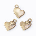 Zinc Alloy Heart Charm Pendant No.437334 for DIY Necklace Bracelet Jewelry Making view 4