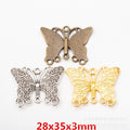 Zinc Alloy Butterfly Charm Pendant No.924721 for DIY Necklace Bracelet Jewelry Making view 1
