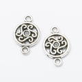 Zinc Alloy Double Circle Charm Pendant for DIY Necklace Bracelet Jewelry Making view 2