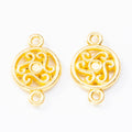 Zinc Alloy Double Circle Charm Pendant for DIY Necklace Bracelet Jewelry Making view 3
