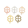 Zinc Alloy Four Leaf Clover Charm Pendant No.644589 for DIY Necklace Bracelet Jewelry Making view 5