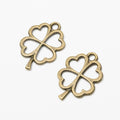 Zinc Alloy Four Leaf Clover Charm Pendant No.644589 for DIY Necklace Bracelet Jewelry Making view 2