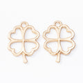Zinc Alloy Four Leaf Clover Charm Pendant No.644589 for DIY Necklace Bracelet Jewelry Making view 4