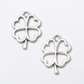 Zinc Alloy Four Leaf Clover Charm Pendant No.644589 for DIY Necklace Bracelet Jewelry Making view 3