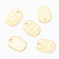 Zinc Alloy Message Tag Charm Pendant for DIY Necklace Bracelet Jewelry Making view 2