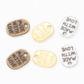 Zinc Alloy Message Tag Charm Pendant for DIY Necklace Bracelet Jewelry Making view 5
