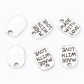 Zinc Alloy Message Tag Charm Pendant for DIY Necklace Bracelet Jewelry Making view 3