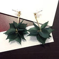 Five Color Translucent Flower Long Dangle Earrings view 10