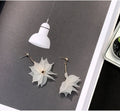Five Color Translucent Flower Long Dangle Earrings view 6
