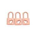 Zinc Alloy Heart Lock Charm Pendant for DIY Necklace Bracelet Jewelry Making view 2