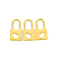 Zinc Alloy Heart Lock Charm Pendant for DIY Necklace Bracelet Jewelry Making view 3