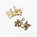 Zinc Alloy Dove Charm Pendant No.755057 for DIY Necklace Bracelet Jewelry Making view 2