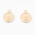 Zinc Alloy Crown Disc Charm Pendant for DIY Necklace Bracelet Jewelry Making view 4