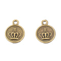 Zinc Alloy Crown Disc Charm Pendant for DIY Necklace Bracelet Jewelry Making view 2