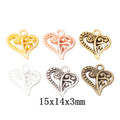 Zinc Alloy Heart Charm Pendant No.091160 for DIY Necklace Bracelet Jewelry Making view 1
