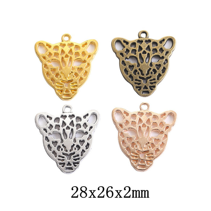 Zinc Alloy Leopard Head Charm Pendant for DIY Necklace Bracelet Jewelry Making