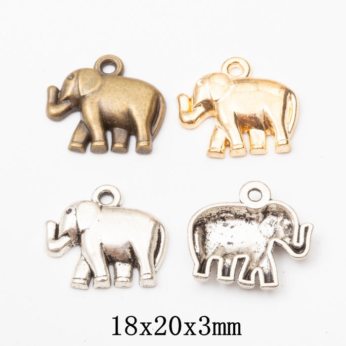 Zinc Alloy Elephant Charm Pendant No.306080 for DIY Necklace Bracelet Jewelry Making