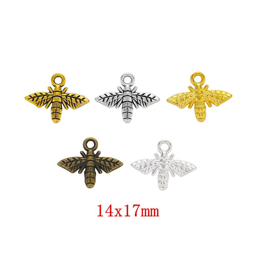 Zinc Alloy Bee Charm Pendant No.931449 for DIY Necklace Bracelet Jewelry Making