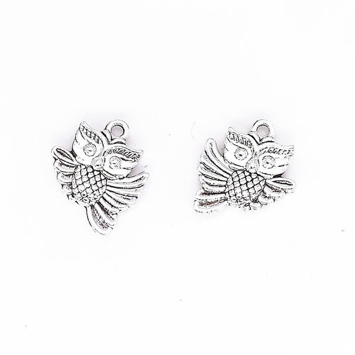 Zinc Alloy Owl Charm Pendant No.491221 for DIY Necklace Bracelet Jewelry Making