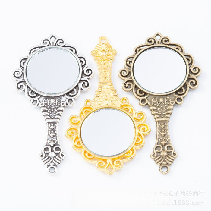 Zinc Alloy Mirror Charm Pendant No.897434 for DIY Necklace Bracelet Jewelry Making