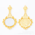 Zinc Alloy Mirror Charm Pendant No.897434 for DIY Necklace Bracelet Jewelry Making view 3