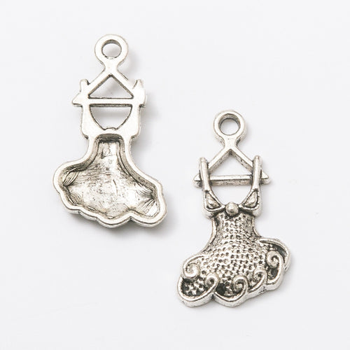 Zinc Alloy Dress Charm Pendant No.742055 for DIY Necklace Bracelet Jewelry Making