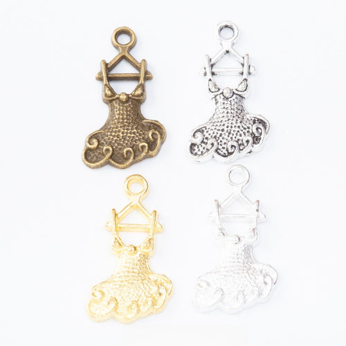 Zinc Alloy Dress Charm Pendant No.742055 for DIY Necklace Bracelet Jewelry Making