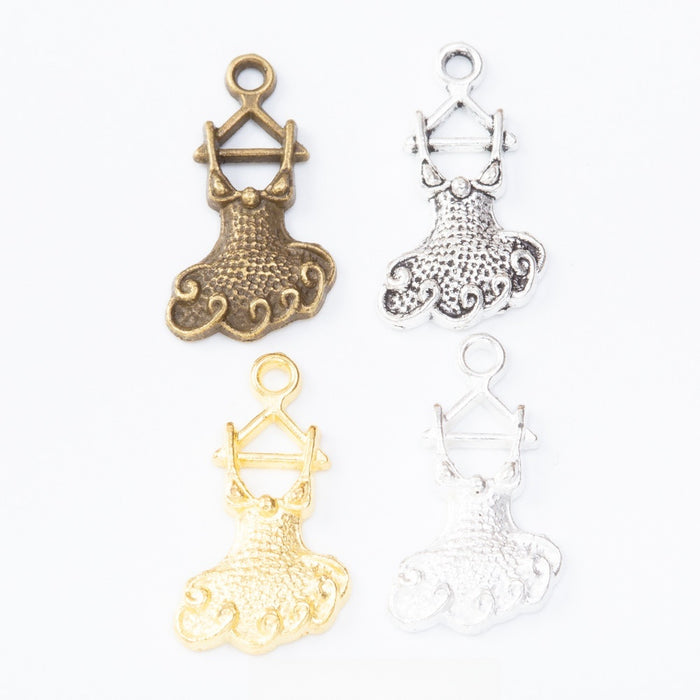 Zinc Alloy Dress Charm Pendant No.742055 for DIY Necklace Bracelet Jewelry Making
