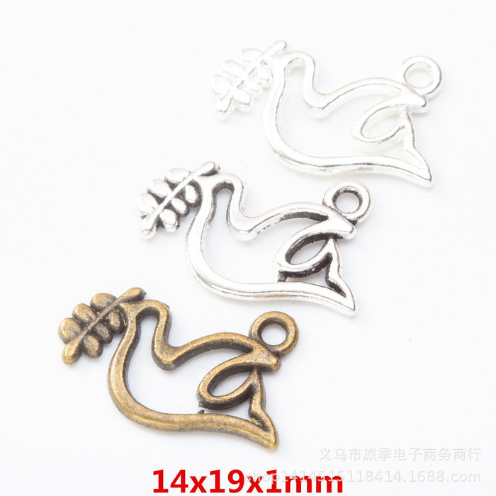 Zinc Alloy Bird Charm Pendant No.882799 for DIY Necklace Bracelet Jewelry Making