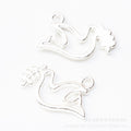 Zinc Alloy Bird Charm Pendant No.882799 for DIY Necklace Bracelet Jewelry Making view 3