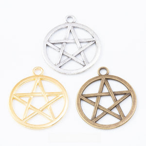 Zinc Alloy Five Point Star Charm Pendant No.301002 for DIY Necklace Bracelet Jewelry Making