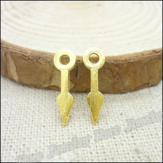 Gold Zinc Alloy Gear Pin Charm Pendant for DIY Necklace Bracelet Jewelry Making