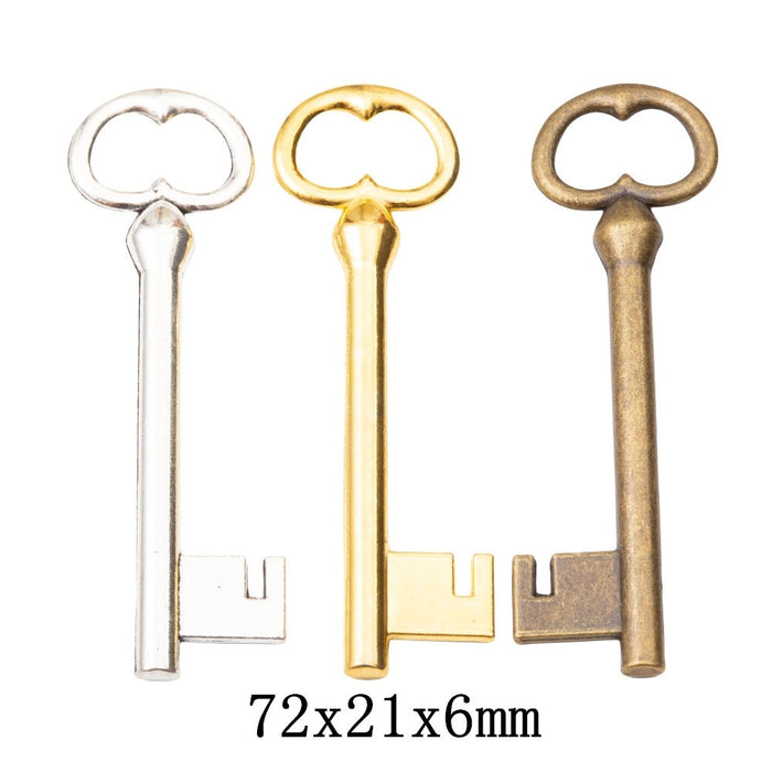 Zinc Alloy Key Charm Pendant No.873334 for DIY Necklace Bracelet Jewelry Making