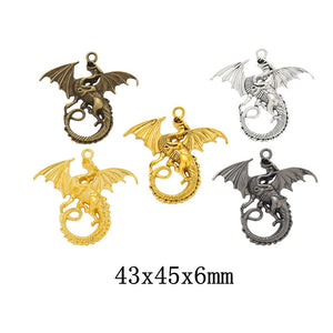 Zinc Alloy Flying Dragon Charm Pendant No.324520 for DIY Necklace Bracelet Jewelry Making