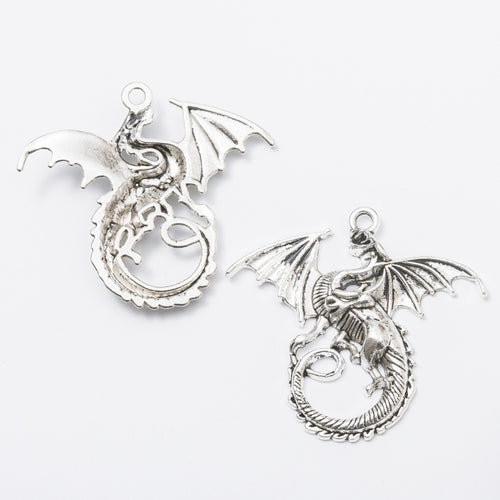 Zinc Alloy Flying Dragon Charm Pendant No.324520 for DIY Necklace Bracelet Jewelry Making