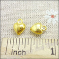 Gold Zinc Alloy Heart Charm Pendant for DIY Necklace Bracelet Jewelry Making view 2