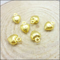 Gold Zinc Alloy Heart Charm Pendant for DIY Necklace Bracelet Jewelry Making view 3