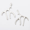 Zinc Alloy Antlers Charm Pendant for DIY Necklace Bracelet Jewelry Making view 3