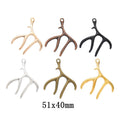 Zinc Alloy Antlers Charm Pendant for DIY Necklace Bracelet Jewelry Making view 1