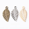 Zinc Alloy Leaf Charm Pendant No.500103 for DIY Necklace Bracelet Jewelry Making view 1