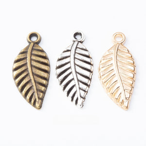Zinc Alloy Leaf Charm Pendant No.500103 for DIY Necklace Bracelet Jewelry Making