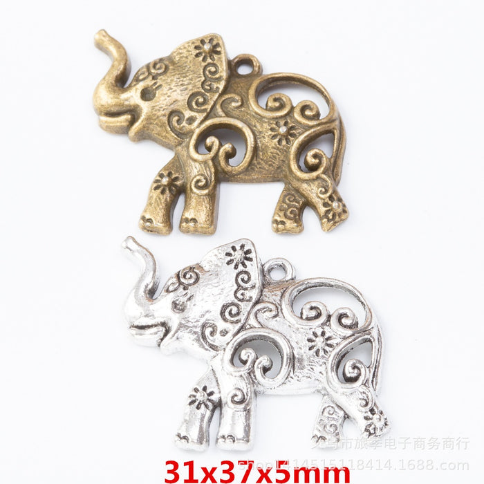 Zinc Alloy Elephant Charm Pendant No.543012 for DIY Necklace Bracelet Jewelry Making