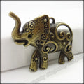 Zinc Alloy Elephant Charm Pendant No.543012 for DIY Necklace Bracelet Jewelry Making view 4