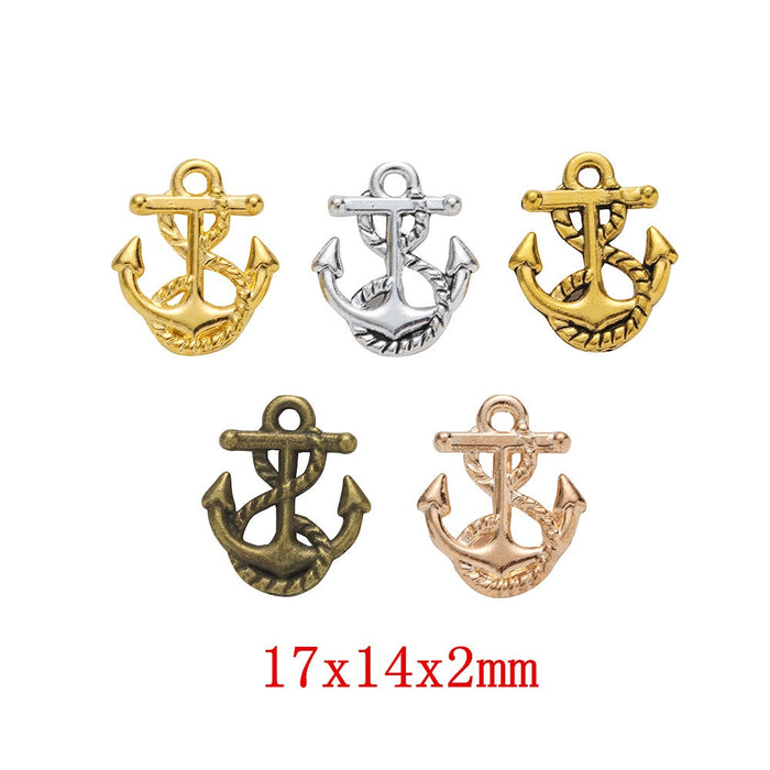 Zinc Alloy Anchor Charm Pendant No.940229 for DIY Necklace Bracelet Jewelry Making