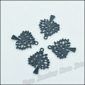 Black Zinc Alloy Tree Charm Pendant for DIY Necklace Bracelet Jewelry Making view 2