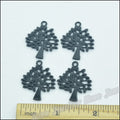 Black Zinc Alloy Tree Charm Pendant for DIY Necklace Bracelet Jewelry Making view 3