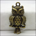 Zinc Alloy Owl Charm Pendant No.891147 for DIY Necklace Bracelet Jewelry Making view 2